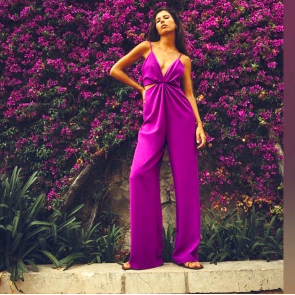 Zara cut out knotted jumpsuit